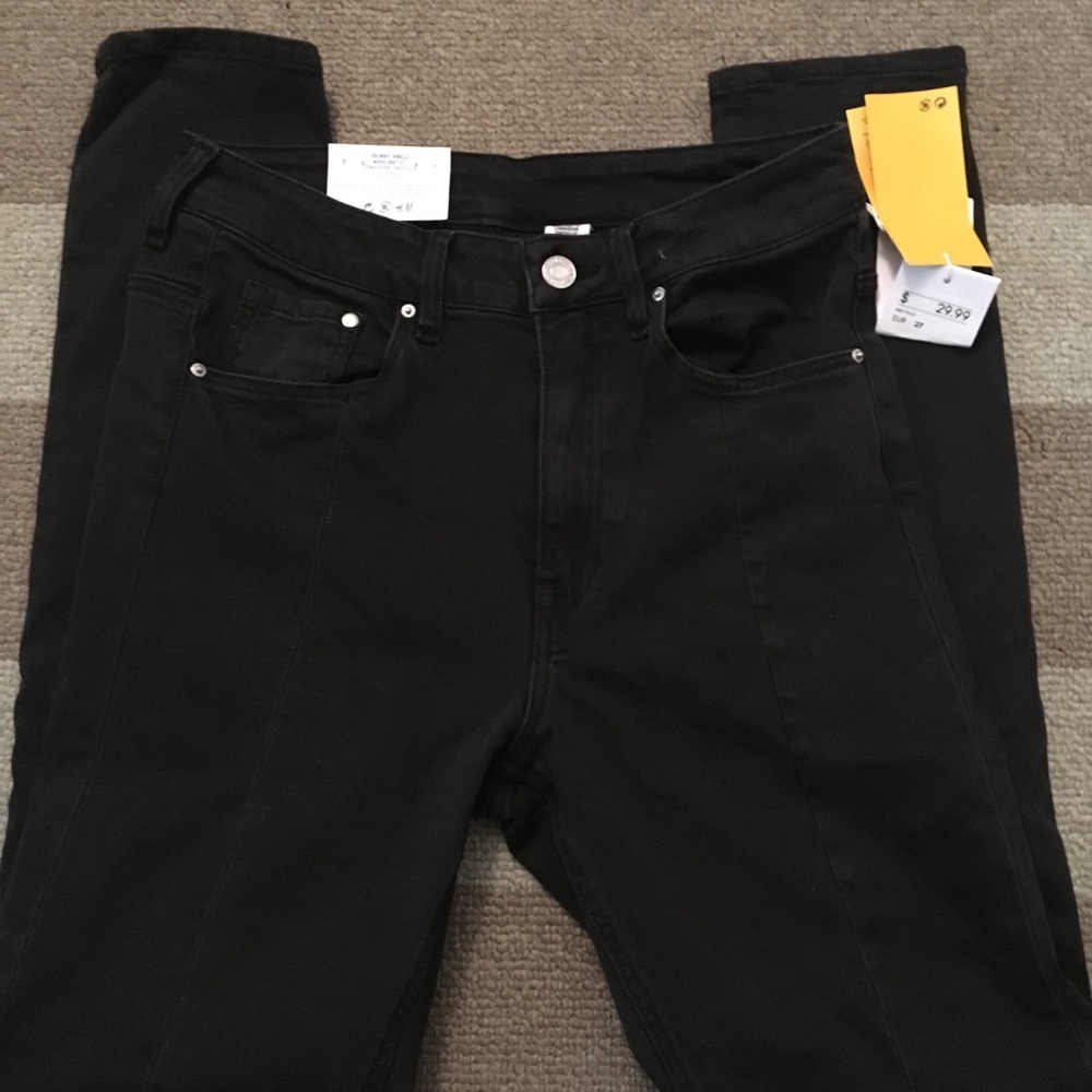 High Waisted Skinny Black Jeans H&M